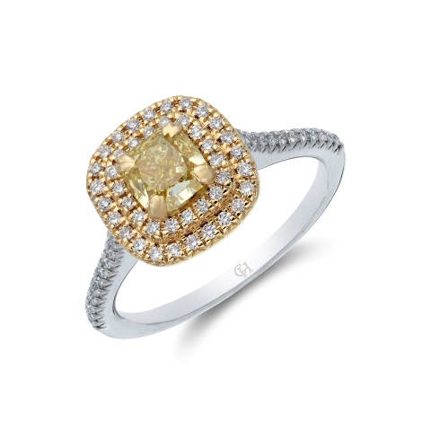 18ct 2 Colour Gold 1.50ct Diamond Solitaire Ring