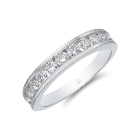 18ct White Gold Approx 1.00ct Round Brilliant Diamond Eternity Ring