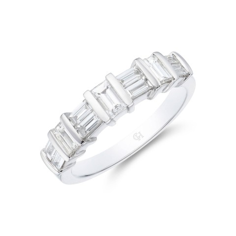 18ct White Gold 0.86ct Baguette Diamond Eternity Ring