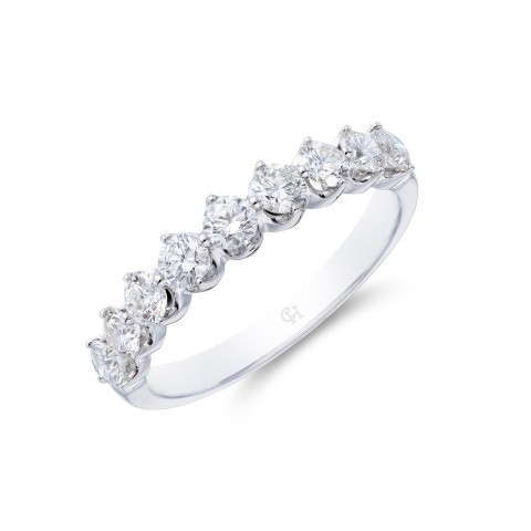 18ct White Gold 1.00ct Round Brilliant Fancy Eternity Diamond Ring