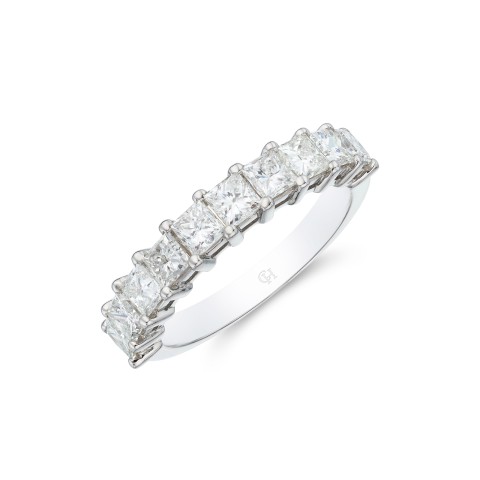 9ct White Gold Princess Cut Diamond 1.50ct Eternity Ring