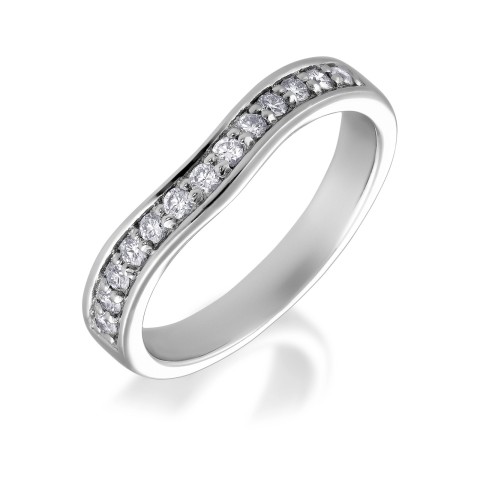 Platinum Brilliant Cut 0.33ct Diamond Shaped Eternity Ring