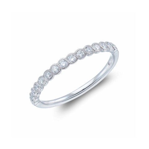 Platinum Brilliant Cut 0.25ct Diamond Shaped Eternity Ring