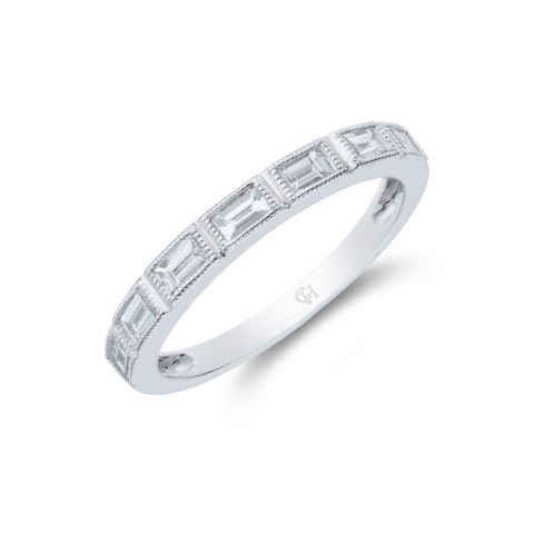 9ct White Gold Baguette Cut 0.45ct Diamond Eternity Ring