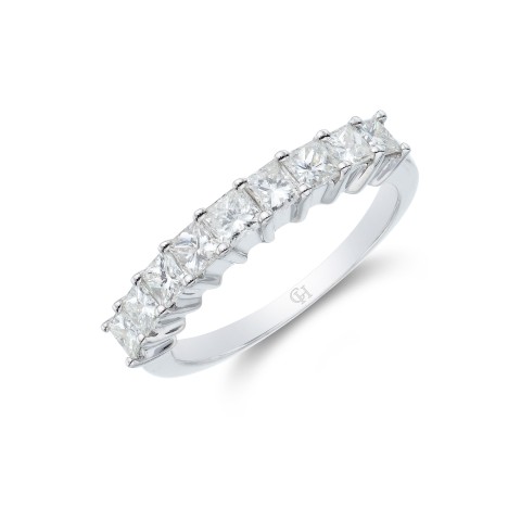 9ct White Gold Princess Cut 1.00ct Diamond Eternity Ring