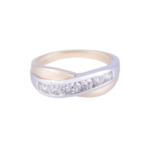 9ct 2 Colour Gold Approx 0.40ct Round Brilliant Diamond Eternity Ring