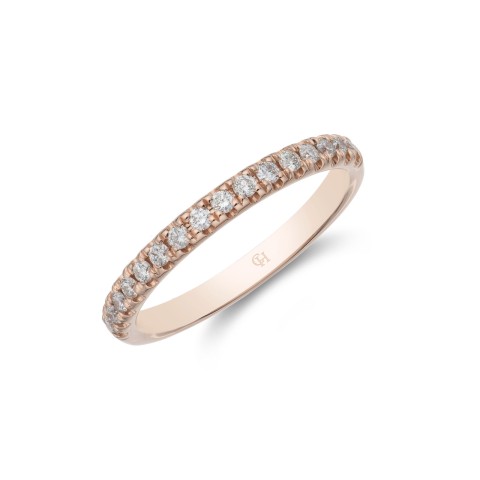 18ct Rose Gold 0.25ct Diamond Claw Eternity Ring