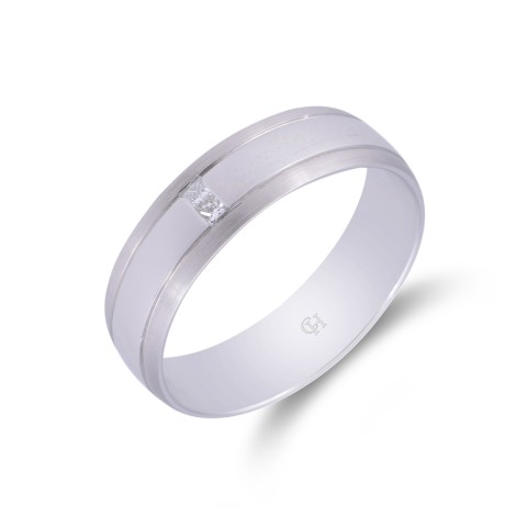 9ct White Gold Diamond Set Wedding Ring