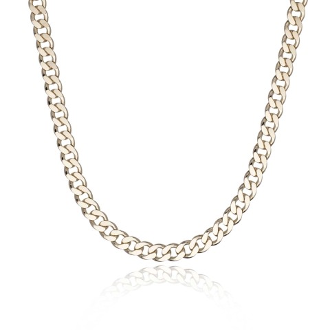 9ct Yellow Gold Gents 20' 9.65mm Curb Chain Necklace