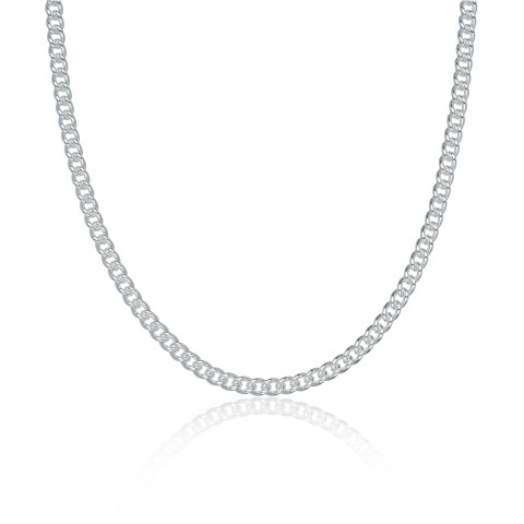 Silver Curb Chain Necklet