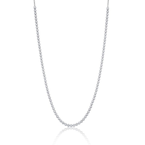 18ct White Gold Brilliant Cut 1.45ct Diamond Tennis Necklace