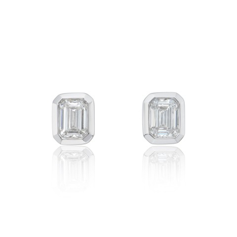 18ct White Gold 0.60ct Solitaire Diamond Earrings