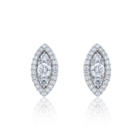 18ct White Gold 0.60ct Diamond Earrings