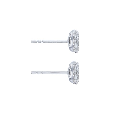 18ct White Gold Brilliant Cut 0.50ct Diamond Cluster Earrings
