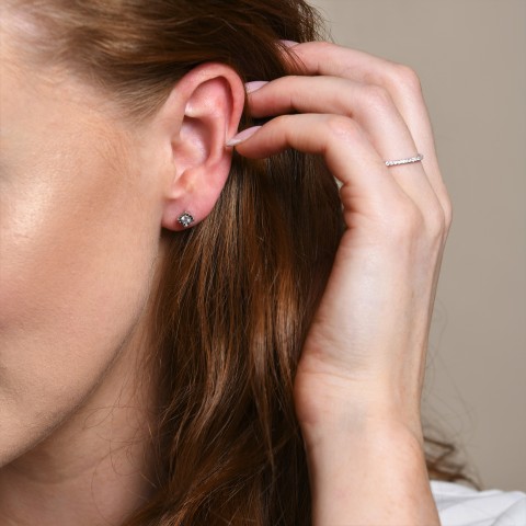 9ct White Gold Brilliant Cut 0.20ct Diamond Stud Earrings