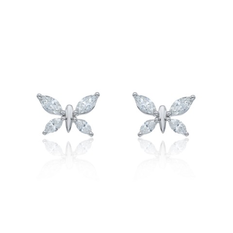18ct White Gold 0.82ct Marquise Butterfly Diamond Earrings