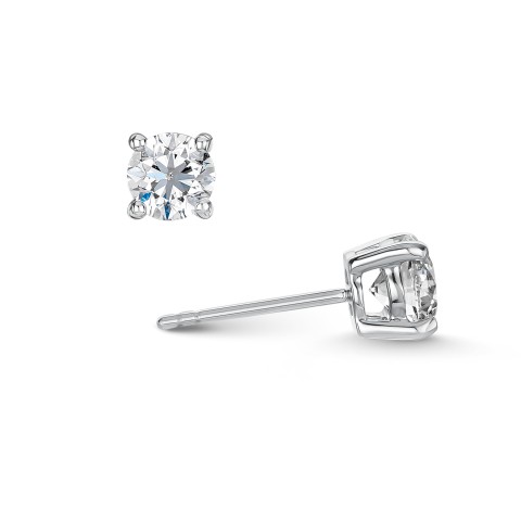 18ct White Gold Round Brilliant Cut 1.50ct Diamond Solitaire Earrings