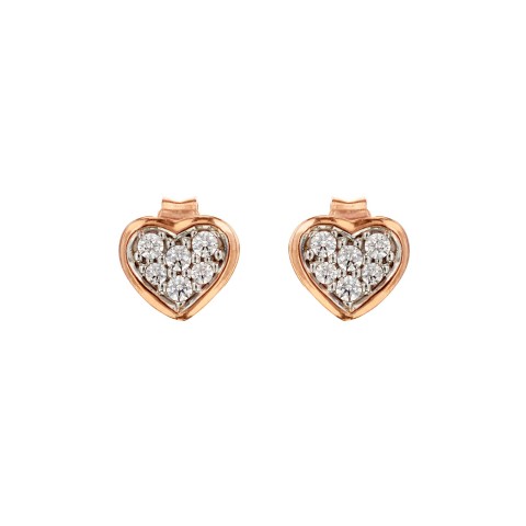 9ct Rose Gold Cubic Zirconia Earrings