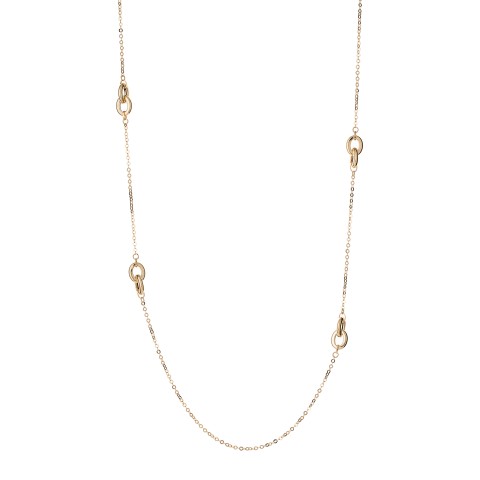 9ct Yellow Gold Interlink Oval Necklet