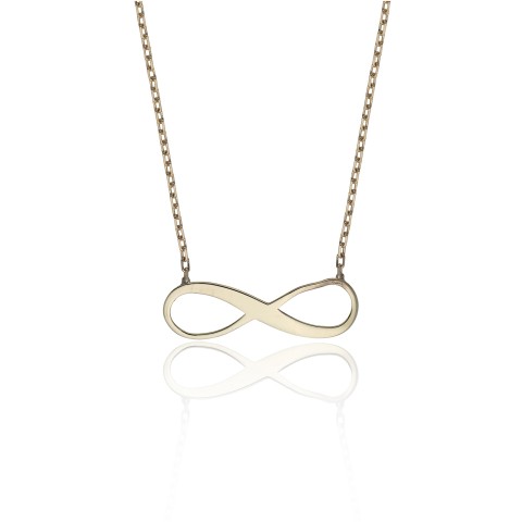 9ct Yellow Gold Mini Infinity Necklace 