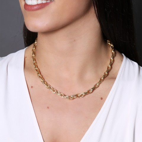9ct Yellow Gold  'Prince Of Wales' Chain Link Necklace