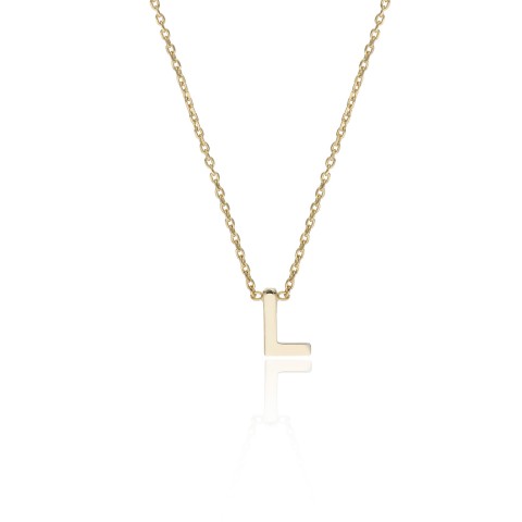 9ct Yellow Gold 'L' Letter Necklace