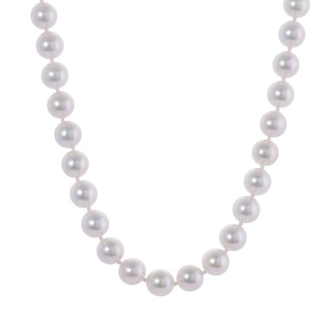 18ct White Gold Akoya Pearl Necklet 8-8.5mm
