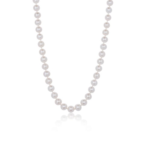 18ct White Gold Freshwater Pearl 8-9.5mm Necklace