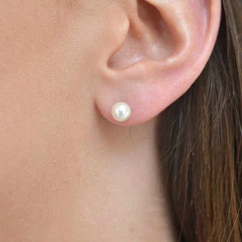 18ct White Gold Akoya Pearl 5.5-6mm Earrings