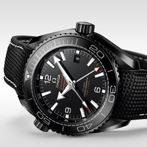 OMEGA Seamaster Planet Ocean 'Deep Black' 600M Co-Axial Master Chronometer GMT 45.5mm Mens Watch 215.92.46.22.01.001