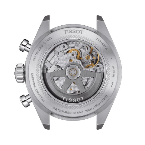 Tissot PRS516 Chrono Mens Watch T131.627.11.052.00 Black Dial Steel Bracelet
