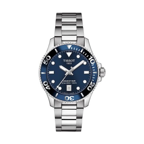 Tissot Seastar 1000 Unisex Watch T120.210.11.041.00 Blue Dial Steel Bracelet