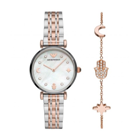 Emporio Armani Gianni 32mm Watch and Bracelet Ladies Gift Set AR80037