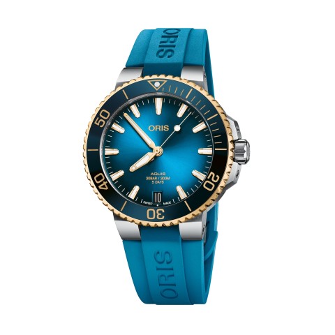 Oris Aquis Date Calibre 400 Men's Watch  01 400 7769 6355 - 07 4 22 75FC Blue Dial and Strap