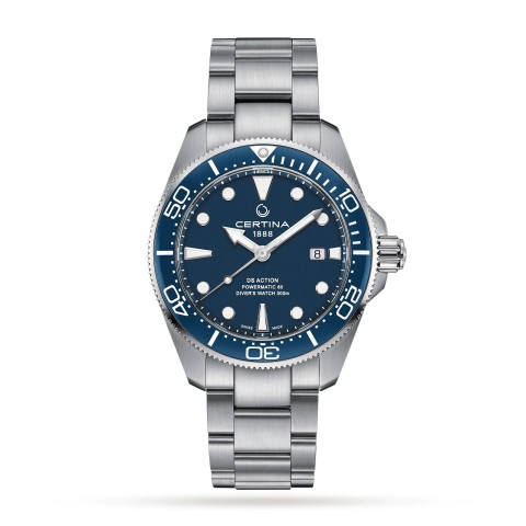 Certina DS Action Diver Mens Watch CO032.607.11.041.00 Blue Dial Steel Bracelet