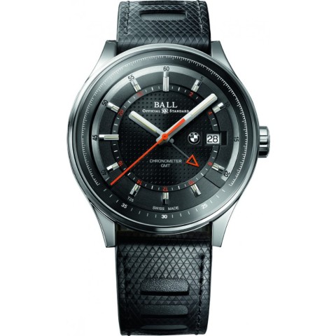Ex-Display Ball BMW GMT Black Dial Rubber Strap Gents Watch