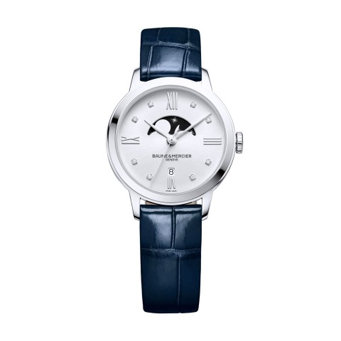 Baume & Mercier Classima Lady Moonphase Leather Strap Watch