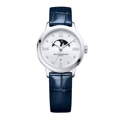 Baume & Mercier Classima Lady Moonphase Leather Strap Watch