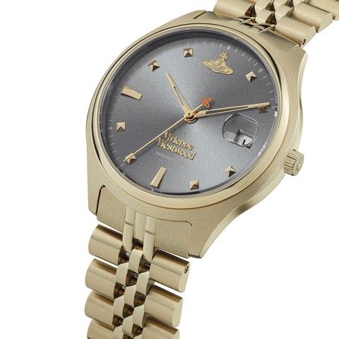 Vivienne Westwood Camberwell Ladies Watch VV261GYGD Grey Dial Gold Bracelet