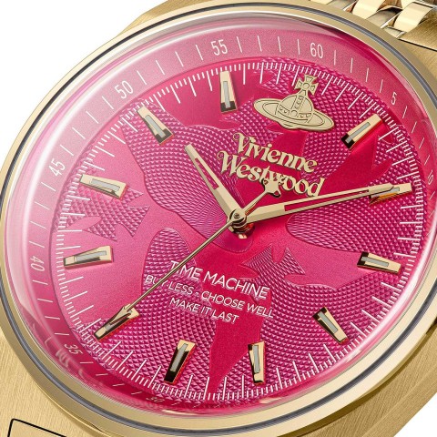 Vivienne Westwood Lady Sydenham Gold-Tone Pink Quartz Ladies Watch VV251RRGD