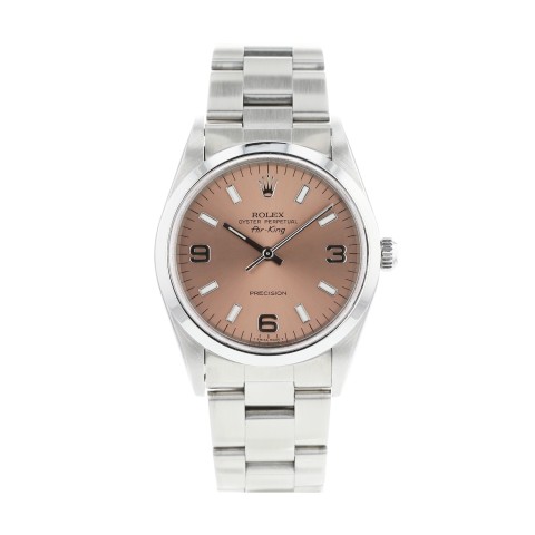 Pre-Owned Rolex AIRKING Stainless Steel 14000 Pink 369