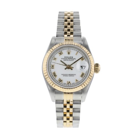 Rolex Datejust Stainless Steel and Gold 26mm White Roman Numeral Dial 1997