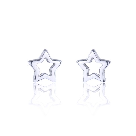 Children's Silver Star Earrings