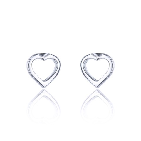 Children' Silver Heart Earrings