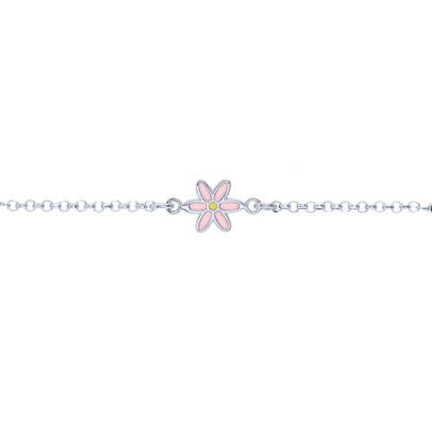 Children's Silver Flower Bracelet