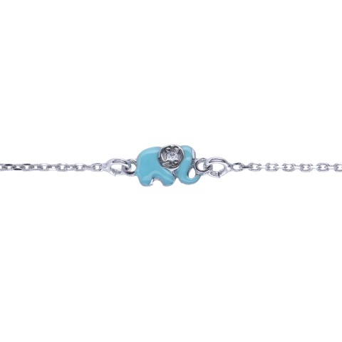 Children's Silver Elephant Bracelet