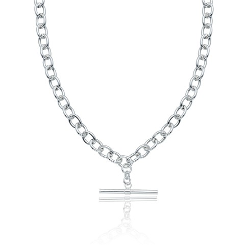 Sterling Silver T-Bar Belcher Chain Necklace