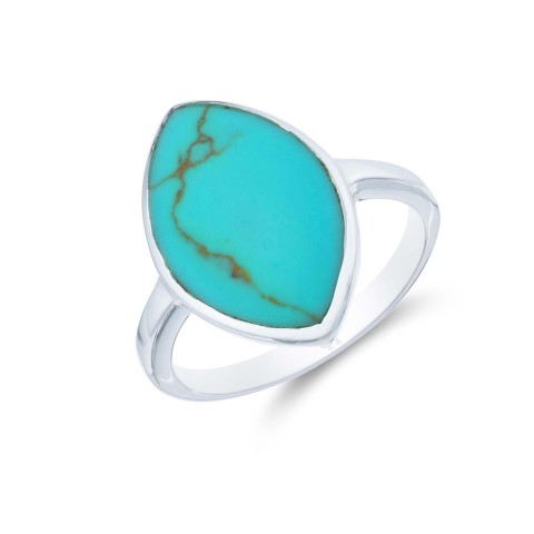 Sterling Silver Marquise Turquoise Ring