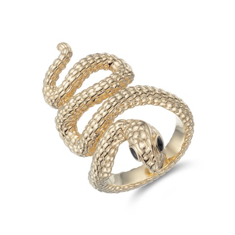 Yellow Gold Plated Snake Ring