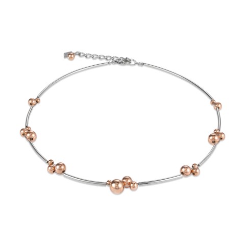 Coeur De Lion Rose Gold Plated Stainless Steel Bubble Necklace 4983/10-1631
